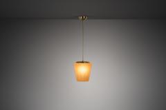  S hk liikkeiden Oy Brass Pendant Light for PSO Pohjoismainen S hk Oy Finland Mid 20th Century - 4638292