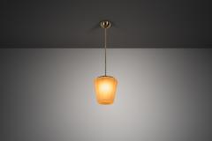  S hk liikkeiden Oy Brass Pendant Light for PSO Pohjoismainen S hk Oy Finland Mid 20th Century - 4638294