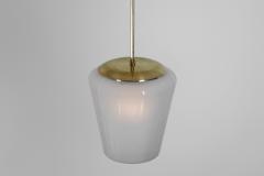  S hk liikkeiden Oy Brass Pendant Light for PSO Pohjoismainen S hk Oy Finland Mid 20th Century - 4638298
