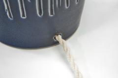  S holm Stent j Soholm ceramics 3007 S Stoneware Table Lamp with Dark Blue Glaze by S holm Denmark 1950s - 4710978