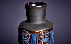  S holm Stent j Soholm ceramics Large Soholm Vase 3347 in classic blue made in Denmark 1960s - 3280883