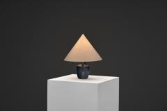  S holm Stent j Soholm ceramics Model 1025 Blue Glazed Stoneware Table Lamp for S holm Denmark 1960s - 4638212