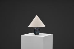  S holm Stent j Soholm ceramics Model 1025 Blue Glazed Stoneware Table Lamp for S holm Denmark 1960s - 4638235