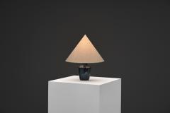  S holm Stent j Soholm ceramics Model 1025 Blue Glazed Stoneware Table Lamp for S holm Denmark 1960s - 4638236