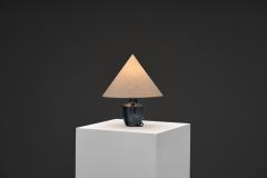  S holm Stent j Soholm ceramics Model 1025 Blue Glazed Stoneware Table Lamp for S holm Denmark 1960s - 4638238