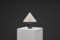  S holm Stent j Soholm ceramics Model 1025 Blue Glazed Stoneware Table Lamp for S holm Denmark 1960s - 4638239