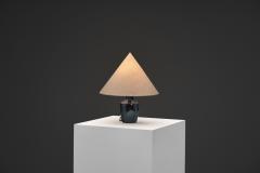  S holm Stent j Soholm ceramics Model 1025 Blue Glazed Stoneware Table Lamp for S holm Denmark 1960s - 4638240