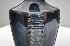  S holm Stent j Soholm ceramics Model 1025 Blue Glazed Stoneware Table Lamp for S holm Denmark 1960s - 4642226