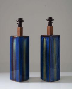  S holm Stent j Soholm ceramics Pair of Ceramic Table Lights by S holm Denmark - 3102172