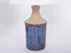  S holm Stent j Soholm ceramics Pair of Smalll Blue Mid Century Modern Table Lamps by Maria Philippi for Soholm - 3153493