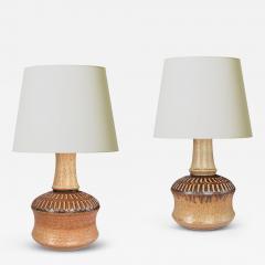  S holm Stent j Soholm ceramics Pair of Table Lamps by Joseph Simon for S holm - 4483248