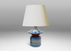  S holm Stent j Soholm ceramics Pair of Table Lamps in Blue Luster Glazing by S holm Stent j - 3665516