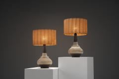  S holm Stent j Soholm ceramics Pair of Two Tone Stoneware Table Lamps by S holm Denmark Late 20th Century - 4580476