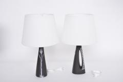  S holm Stent j Soholm ceramics Pair of black Danish Midcentury Ceramic table lamps by Holm Sorensen for S holm - 3110117