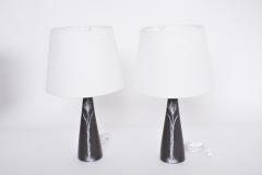  S holm Stent j Soholm ceramics Pair of black Danish Midcentury Ceramic table lamps by Holm Sorensen for S holm - 3110119