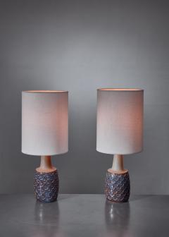  S holm Stent j Soholm ceramics Pair of ceramic table lamps by Soholm Denmark 1960s - 1257908