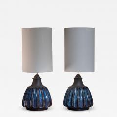  S holm Stent j Soholm ceramics Pair of very large Soholm ceramic table lamps Denmark - 1935306