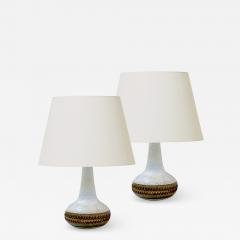  S holm Stent j Soholm ceramics Pair pf Table Lamps with Intaglio Detail by S holm Stentoj - 1752123