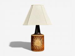  S holm Stent j Soholm ceramics S holm Stent j Table Lamp Brown Glazed Stoneware Denmark 1960s - 4469088