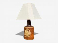  S holm Stent j Soholm ceramics S holm Stent j Table Lamp Brown Glazed Stoneware Denmark 1960s - 4469089