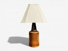  S holm Stent j Soholm ceramics S holm Stent j Table Lamp Brown Glazed Stoneware Denmark 1960s - 4469091