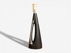  S holm Stent j Soholm ceramics S holm Stentoj Table Lamp Black Stoneware Denmark 1950s - 4469364