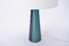  S holm Stent j Soholm ceramics Tall Danish Mid Century Modern Green and Blue Table Lamp from S holm - 2046158