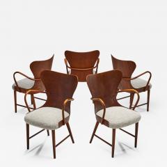  S ren Hansen Soren Hansen Set of Five Armchairs by S ren Hansen for Fritz Hansen Denmark 1943 - 1612522