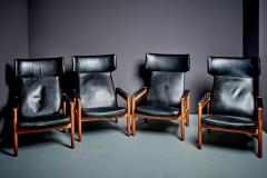  S ren Hansen Soren Hansen Set of Four Wingback Armchairs Model 4365 by S ren Hansen for Fritz Hansen - 4510923