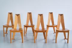  S ren Nissen Ebbe Gehl Set of Six S ren Nissen Ebbe Gehl Dining Chairs in Beech Seltz France 1980s - 3385493