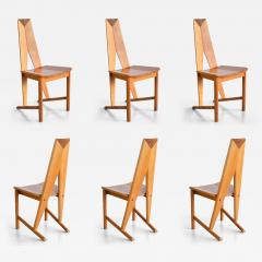  S ren Nissen Ebbe Gehl Set of Six S ren Nissen Ebbe Gehl Dining Chairs in Beech Seltz France 1980s - 3388341