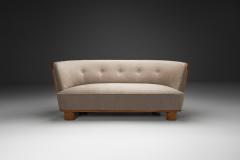  S ren Willadsen Curved Two Seater Sofa by S ren Willadsen Denmark 1940s - 4528196