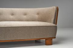  S ren Willadsen Curved Two Seater Sofa by S ren Willadsen Denmark 1940s - 4528203