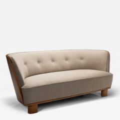  S ren Willadsen Curved Two Seater Sofa by S ren Willadsen Denmark 1940s - 4553483