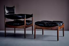  S ren Willadsen M belfabrik Modus Lounge Chair with matching Ottoman designed by Kristian Solmer Vedel - 4637637