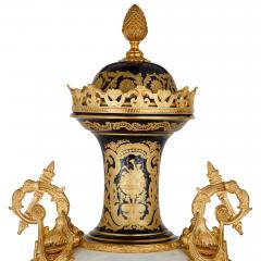  S vres Porcelain Manufactory A pair of large ormolu mounted S vres style porcelain vases - 2825259