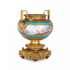  S vres Porcelain Manufactory Ormolu and S vres style porcelain three piece garniture suite - 2898247