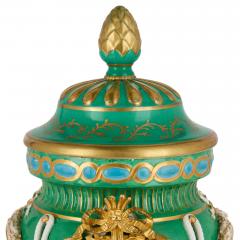  S vres Porcelain Manufacture Nationale de S vres Antique French S vres style ormolu mounted porcelain mantel clock - 4136372
