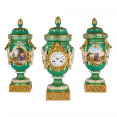  S vres Porcelain Manufacture Nationale de S vres Antique French S vres style ormolu mounted porcelain mantel clock - 4136400