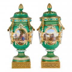  S vres Porcelain Manufacture Nationale de S vres Antique French S vres style ormolu mounted porcelain mantel clock - 4136386