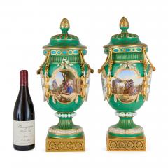  S vres Porcelain Manufacture Nationale de S vres Antique French S vres style ormolu mounted porcelain mantel clock - 4136421