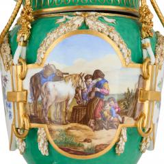  S vres Porcelain Manufacture Nationale de S vres Antique French S vres style ormolu mounted porcelain mantel clock - 4136428