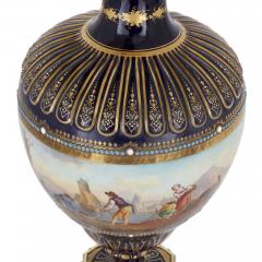  S vres Porcelain Manufacture Nationale de S vres Antique S vres style porcelain and gilt bronze vase with marine subject - 3912895