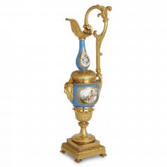  S vres Porcelain Manufacture Nationale de S vres Antique Three Piece Louis XV and S vres Style Clock and Ewer Set - 3640581