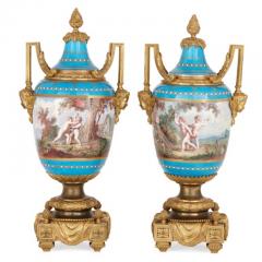  S vres Porcelain Manufacture Nationale de S vres Antique gilt bronze mounted S vres porcelain garniture - 3552845