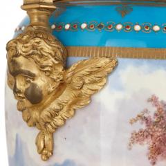  S vres Porcelain Manufacture Nationale de S vres Antique gilt bronze mounted S vres porcelain garniture - 3552938