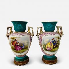  S vres Porcelain Manufacture Nationale de S vres French S vres Style Vase or Urn a Pair - 2890730