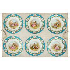  S vres Porcelain Manufacture Nationale de S vres Large antique French S vres style porcelain dessert service with a travel case - 4584902