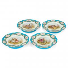 S vres Porcelain Manufacture Nationale de S vres Large antique French S vres style porcelain dessert service with a travel case - 4584907