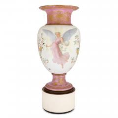  S vres Porcelain Manufacture Nationale de S vres Monumental S vres Pink Ground Vase with Winged Muse by Charles Barriat - 4740800